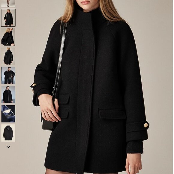 J. Crew Toscana coat in Italian stadium-cloth wool blend Womens 8 - Picture 1 of 16